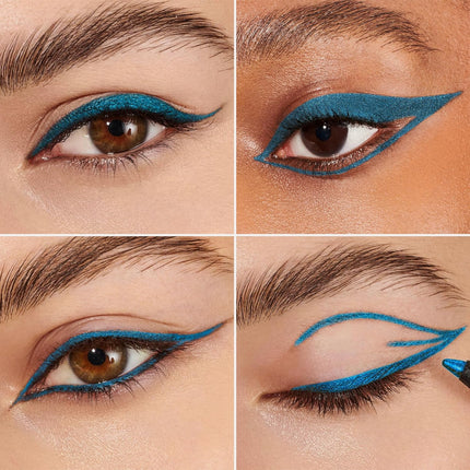 Wonderskin Eyeliner Pencil, 1440 Longwear Blue Eyeliner Pencil - Waterproof, Sharpenable & Smudge Proof (Aqua)