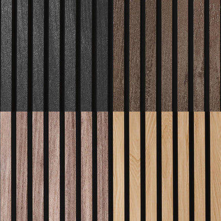 Samples-Pack Acoustic Slat Wall Panels - Soundproof Wood Paneling for Interior Decor