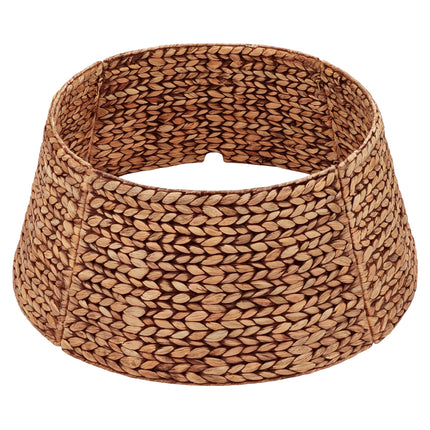 Rattan Christmas Tree Collar, Brown Wash, 24 inch