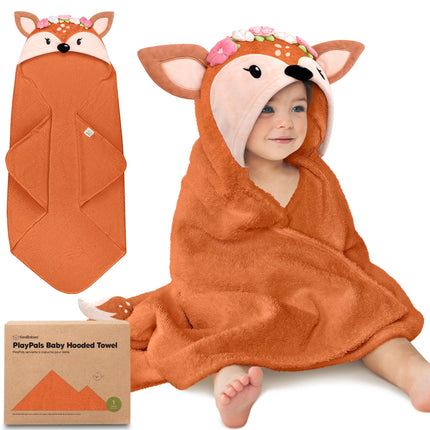 Organic Baby Towel with Hood for Girls, Boys, Soft (Uria)