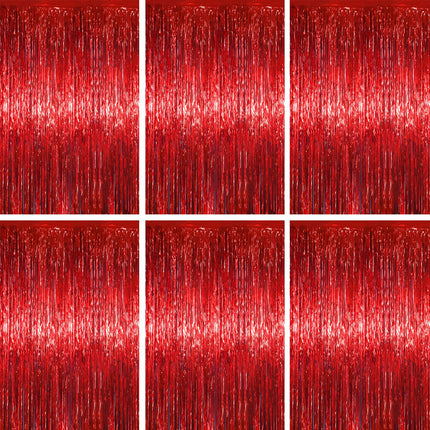 Champagne Foil Fringe Backdrop Curtains, 3.3x6.6ft, 3pcs