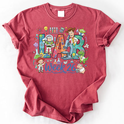 Lab Story Shirt Lab Week 2026 T-Shirt Science Laboratory Funny Graphic Tee La.b Technician Appreciation Gift to Infinity and Beyond for Our Patients Unisex Style
