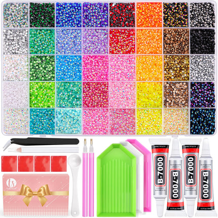 Kit de pedrería 50000Pcs 3mm Jelly Rhinestones - Diamond Art