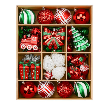 82pcs Classic Christmas Balls Ornaments Set, Red, Green and Gold