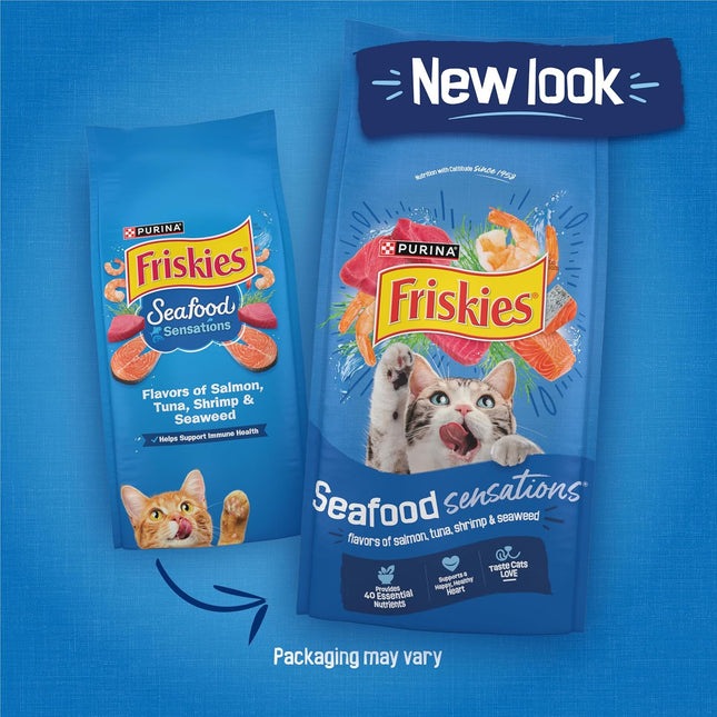 Dry Cat Food Seafood Sensations With Salmon, Tuna, and Shrimp Flavors