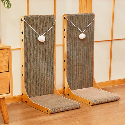 23.6 in L-Shaped Cardboard Cat Scratcher, 2-Pack for Indoor Cat