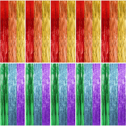 2 Pack Pink Backdrop Party Decorations Tinsel Curtain Party Backdrop Foil Fringe Birthday Decorations Photo Booth Streamer Backdrop Pink Theme Bachelorette Graduation Decor
