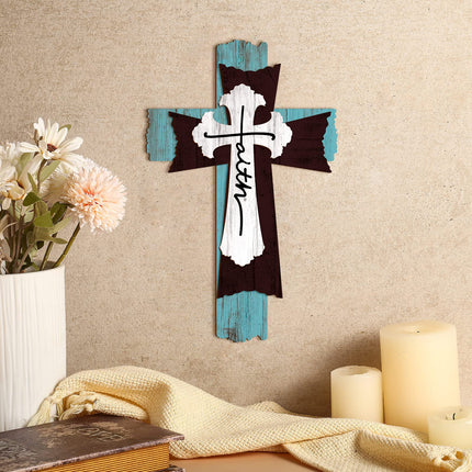 Large Wooden Christian Wall Cross Religious Decor Art