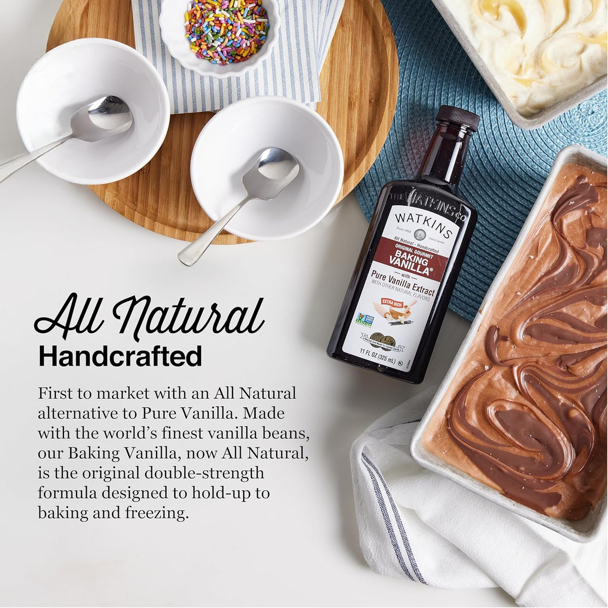All Natural Original Gourmet Baking Vanilla, with Pure Vanilla Extract, 11 Fl Oz (Pack of 1) - Packaging - photo 3
