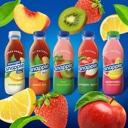 Snapple Zero Sugar Peach Tea, 16 fl oz Recycled Plastic Bottle