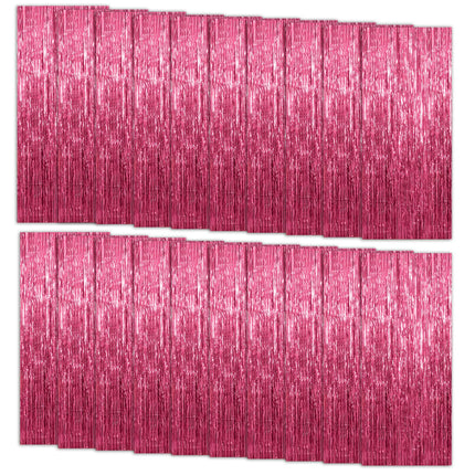 2 Pack Silver Foil Curtain Party Streamers Metallic Tinsel Foil Fringe Photo Booth Backdrop for Birthday Wedding Engagement Baby Shower Bachelorette Christmas Holiday Celebration Party Decorations