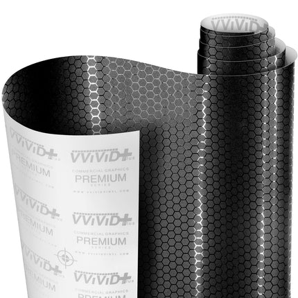 Honeycomb Matte Black Medium Pattern Car Wrap Vinyl (3ft x 5ft)