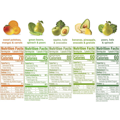 Stage 2 Organic Fruit & Veggie Baby Food Pouches, 4 oz, Pack of 10 - photo 2