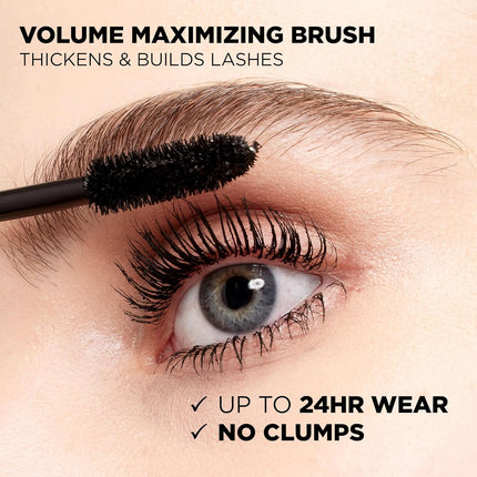 L’Oreal Paris Original Voluminous Mascara, Building Mascara Volume and Length Formula, Washable, Black Brown, 0.26 Fl Oz., 1 Count