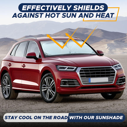 Car Front Windshield Sun Shade, Foldable Window Shade for SUVs