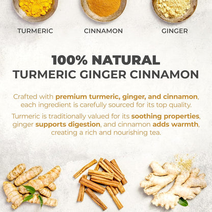 Turmeric Ginger Cinnamon Herbal Tea Bags, 40 Count - photo 3