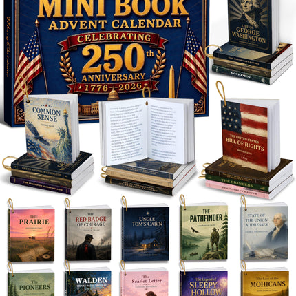 Mini Book Advent Calendar 2026 for Book Lovers, Christmas Tree Decor Books
