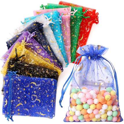100PCS Sheer Organza Bags, White Wedding Favor Bags with Drawstring, 4x4.72 Jewelry Gift Bags for Party, Jewelry, Christmas, Mother's Day, Festival, Bathroom Soaps, Makeup Organza Favor Bags