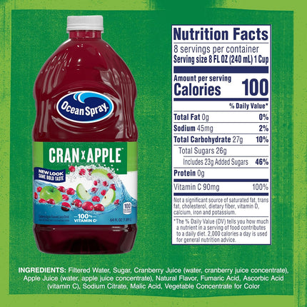 Ocean Spray® Cran-Apple™ Cranberry Apple Juice Drink, 64 Fl Oz Bottle