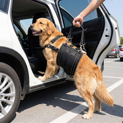 CWV Adjustable All Dog Lift Harness for Large Dogs, Soft and Portable Dog Dling for Large Dogs Hind Leg Support,Help em up Harness for Senior, Injured, Disabled and After Surgery Dogs, Large