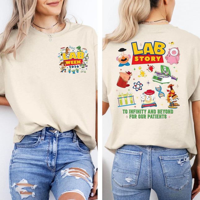 Lab Week 2026 Shirt, Lab Story Shirt, Medical Science T-Shirt, to Infinity and Beyond for Our Patients - photo 2