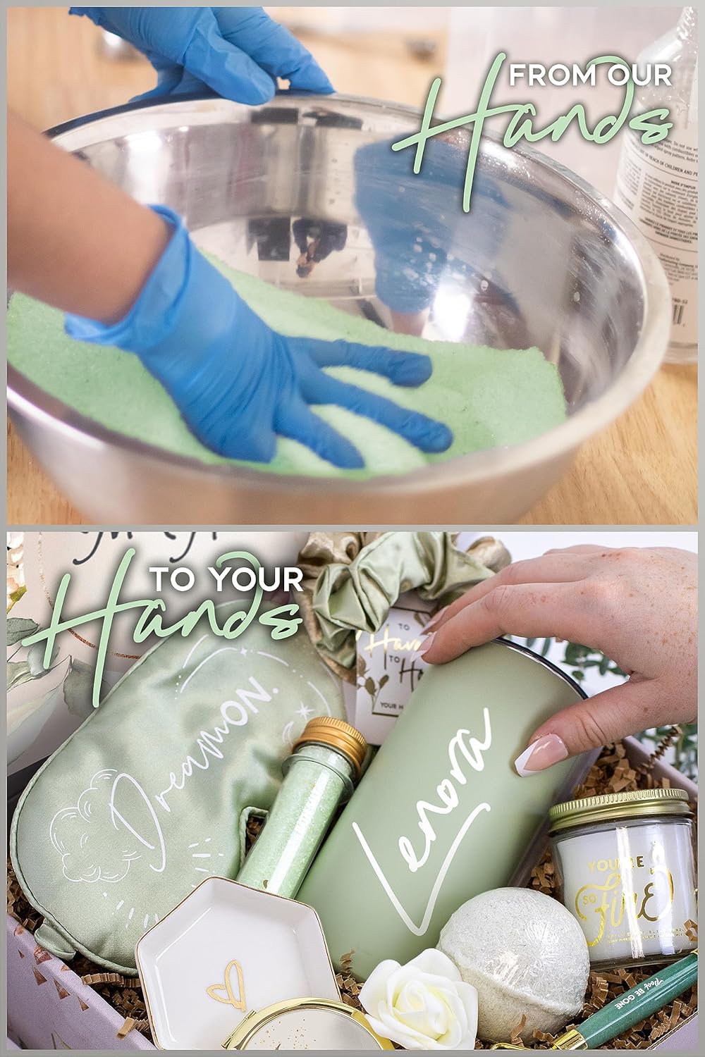 Personalized Bridesmaid Proposal Gift with Sage Luxe Bath Spa Set - photo 5