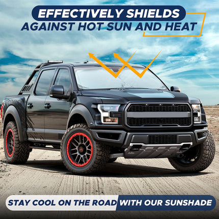 Truck Windshield Sun Shade, Sun Shield Protects Dashboard and Seats - photo 9