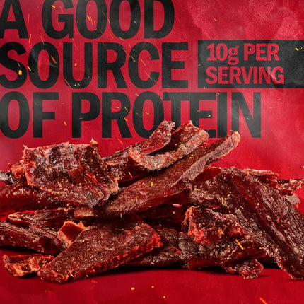 Jack Link's Beef Jerky Half Pounder - Original - Made with 100% Real Beef - Ready to Eat Real Meat Protein Snacks - 10g Protein per Serving - 8 oz Large Jerky Bag