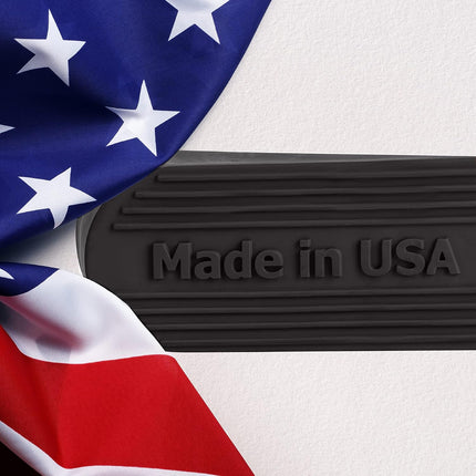 Large Big Rubber Door Stopper Made In USA - Door Stop Wedge for Carpet, Tile, Concrete Floor, Tall Door Stoppers for Bottom of Door - Heavy Duty for Commercial & Home - 6.5 x 2.75 x 1.9 Inches - Black