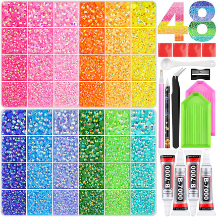 Kit de pedrería 50000Pcs 3mm Jelly Rhinestones - Diamond Art