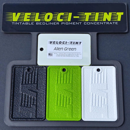 VelociTint Bedliner Pigment Concentrate 2oz Pouch for 2K Urethane Tintable Bed Liner 200+ Colors Available (Alien Green)
