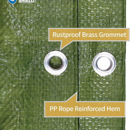GUARD SHIELD Tarp Green 6x8 Feet Multi Purpose Waterproof Poly Tarp Cover 5mil