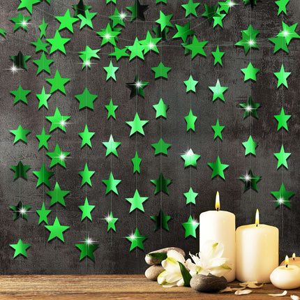 130 ft Star Garland Banner Decor, Gold