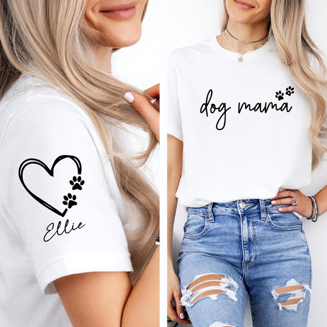 Personalized Dog Mom Sweatshirt with Pet Name Sleeve
