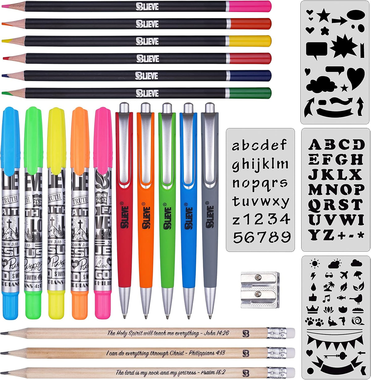 Bible Journaling Kit With Gel Highlighters And Pens No Bleed, Scripture Markers and Pencils Supplies - photo 2