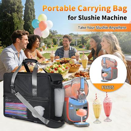 Carrying Bag for Ninja Slushie Machine Max FS605 Accessories, Carrying case for Slushie Machine FS605,Thickly Padded Travel Case with Side Opening for Easy Access
