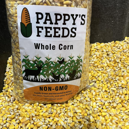 Pappy's Feeds Non-GMO Whole Corn Feed for Squirrels, Birds, Chickens, and All Other Wildlife 10lbs