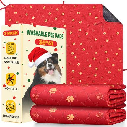 Washable Pee Pads for Dogs, Ultra-Absorbent, 2 Pack 36"x41" Gray