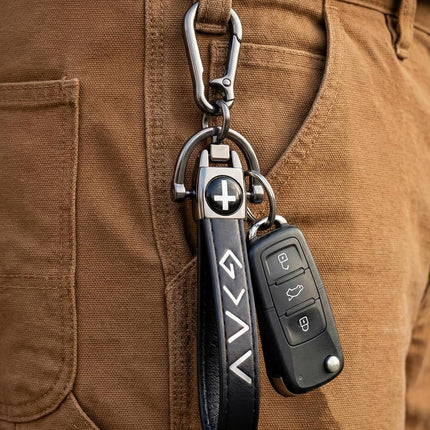 Graduation Gifts, Cross Keychain for Men, Leather Jesus Cross Keychain, Christian Gifts Key chain for Men, Husband, Dad
