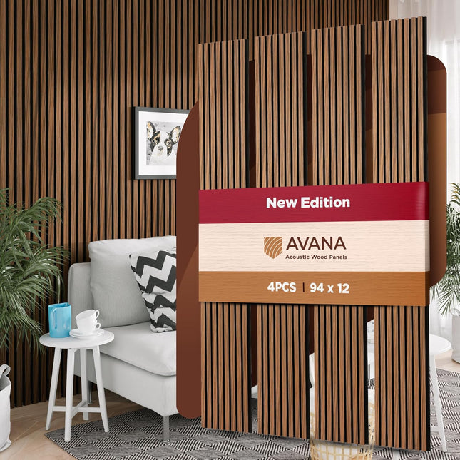 Acoustic Wood Wall Panels – 93.2x11.25 Inch Panels