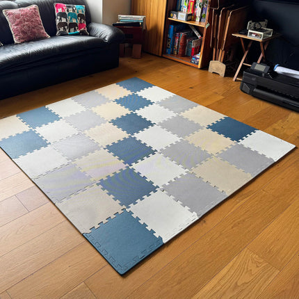 Baby Play Mat, Soft Foam Floor Tiles for Kids. Adjustable Interlocking Foam Tiles, Fits with 74x74 Playpen Baby mat for Crawling & Development, Playmat for Babies 6-12 Months