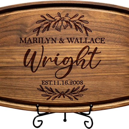 Tayfus Personalized Cutting Board, Custom Engraved Wood Charcuterie Board - Unique Gift Idea for Wedding, Engagement, Bridal Shower, Anniversary & Housewarming - For Couples, Parents & Family