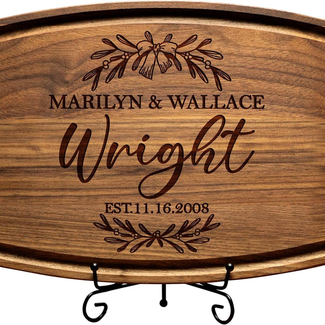 Personalized Cutting Board, Custom Engraved Wood Charcuterie Board - Unique Gift Idea for Wedding, Engagement, Bridal