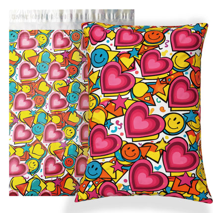 100pcs 10x13 Inches Poly Mailers Waterproof & Tear Resistant Mailing Envelopes, Cute Small Business Bags for Clothes, Gifts - Flowers