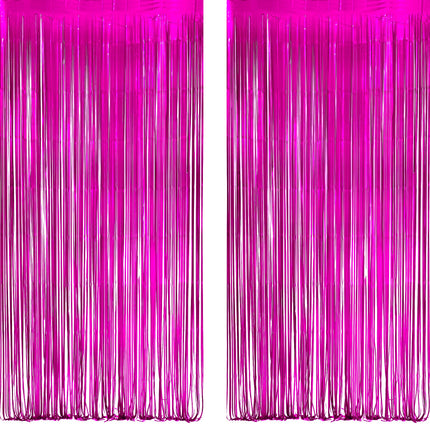 Iridescent Party Streamers Backdrop 3.2ft x 6.5ft 2 PCS