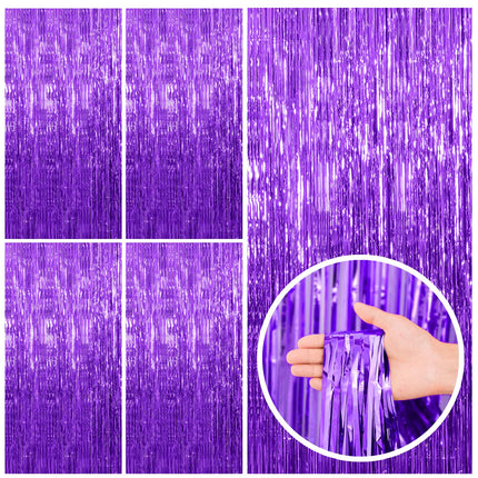2 Pack Pink Backdrop Party Decorations Tinsel Curtain Party Backdrop Foil Fringe Birthday Decorations Photo Booth Streamer Backdrop Pink Theme Bachelorette Graduation Decor
