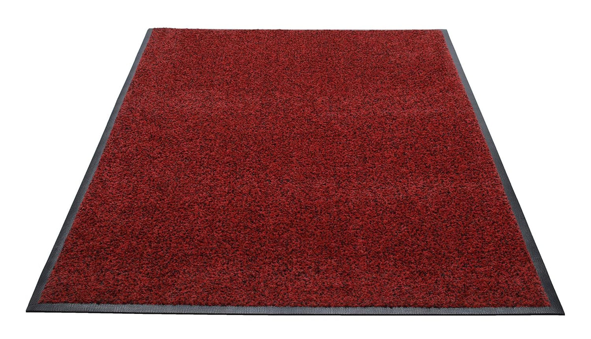 Platinum Series Indoor Wiper Floor Mat, Rubber with Nylon Carpet, 4' x 6', Red