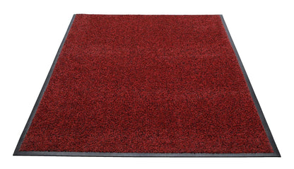 Platinum Series Indoor Wiper Floor Mat, Rubber with Nylon Carpet, 4' x 6', Red