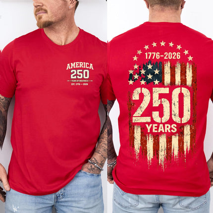 USA 250th Anniversary Shirt, 1776-2026 Patriotic Tee, USA 4th of July 250 Years of Freedom T Shirt, 4th of July Shirt, We The People American Flag Shirt