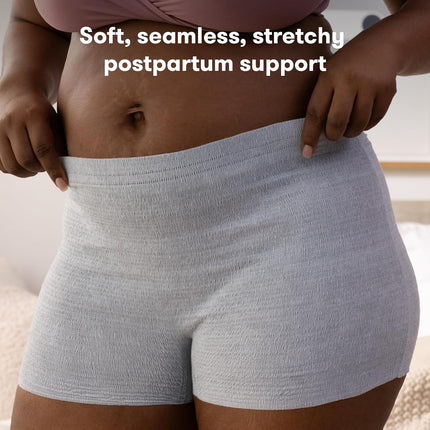 Frida Mom 8pc Postpartum Underwear, Disposable Boyshort Panties, Seamless, Stretch Support, New Mom Essentials, Size Petite (Waist 23in-34in)
